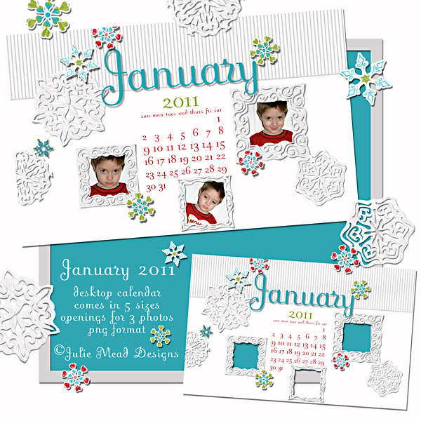 Free download: January 2011 Desktop Calendar Wallpaper